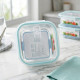 Glass Square Tupperware 1200 ml
